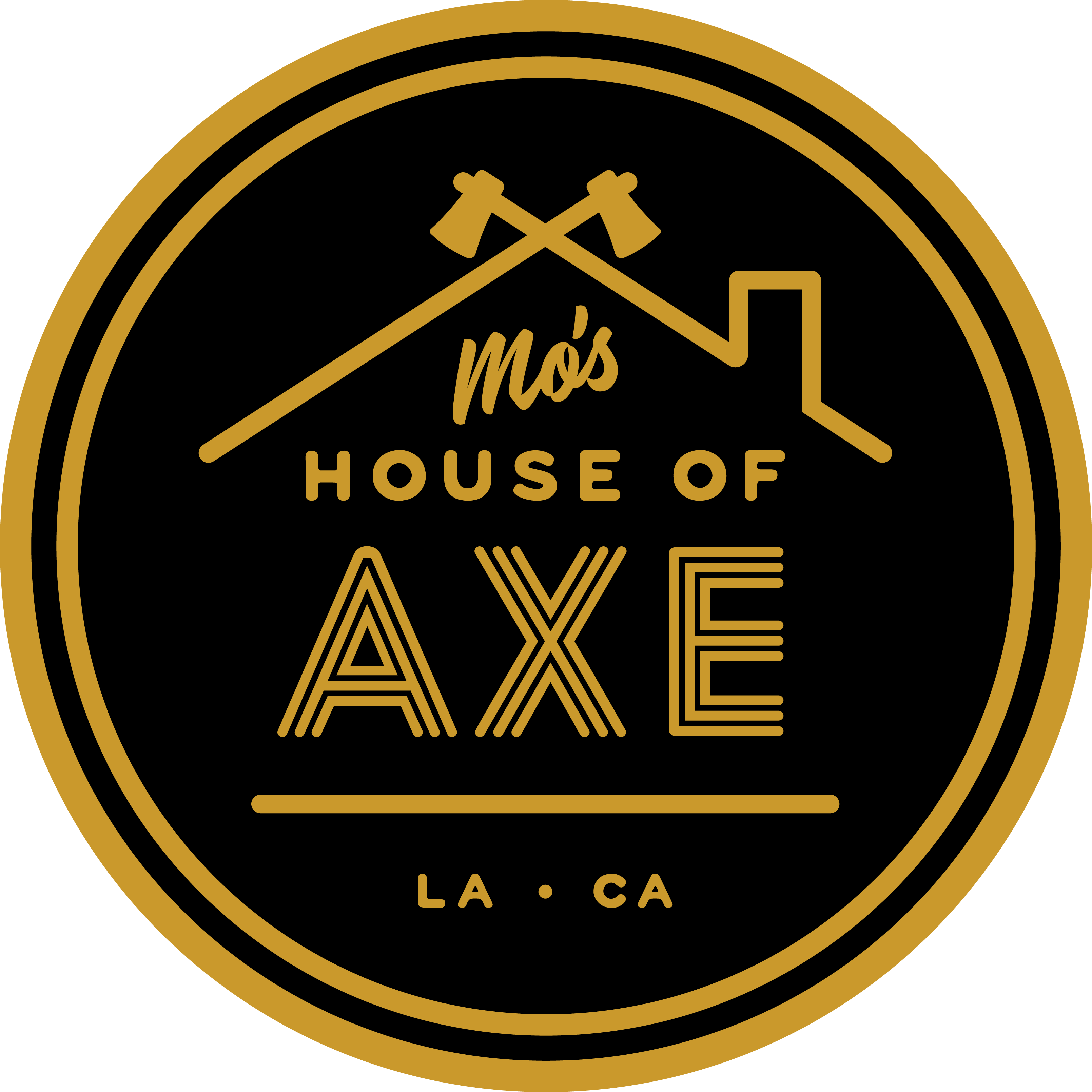 Mo's House of Axe - Axe throwing bar in Los Angeles logo