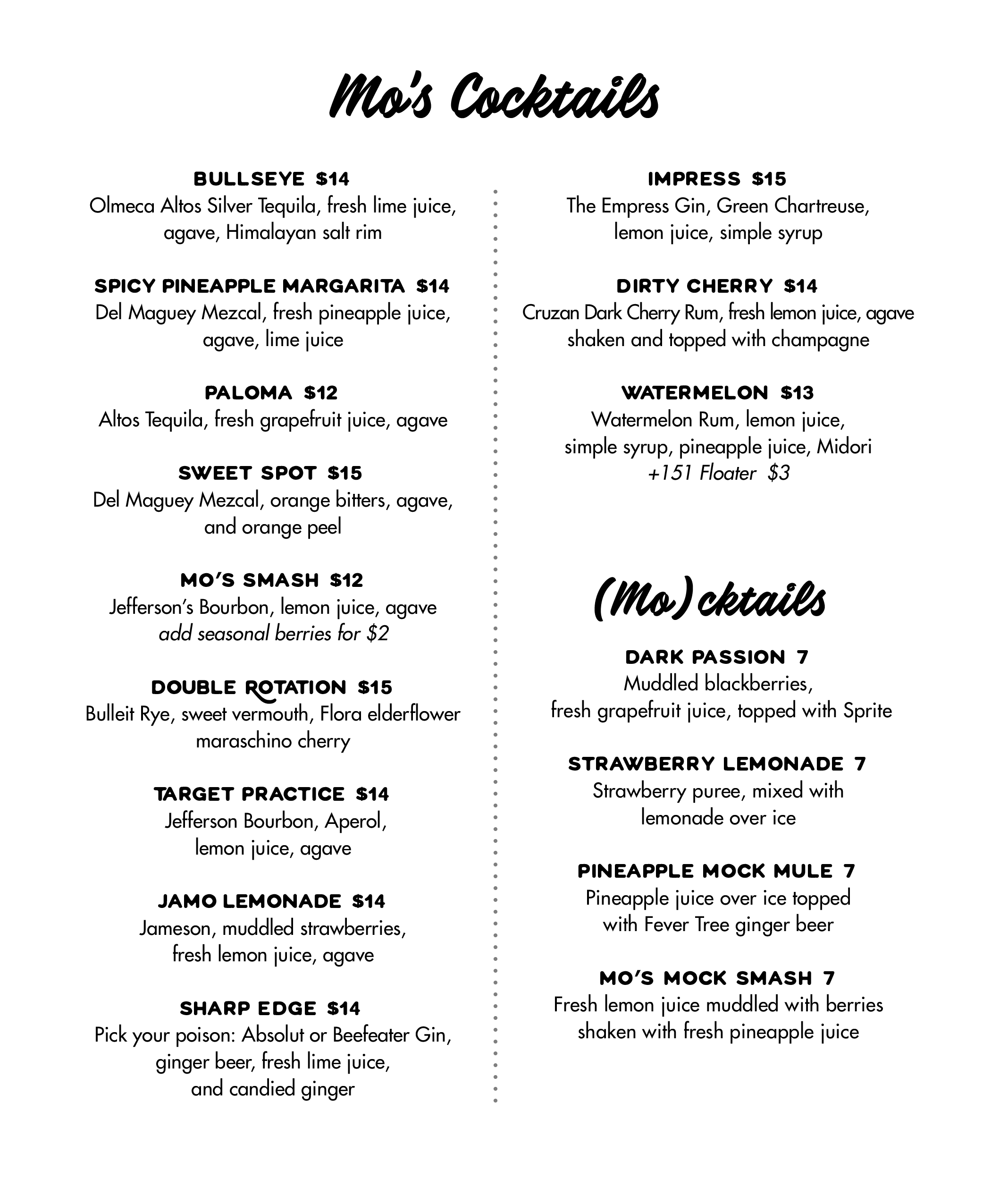 MHOA MenuWeb PAGE 7 Cocktails